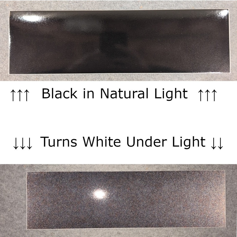 3M Scotchlite Reflective Graphic Film Black‎ to White Safety Tape Strip 12"×3.5"